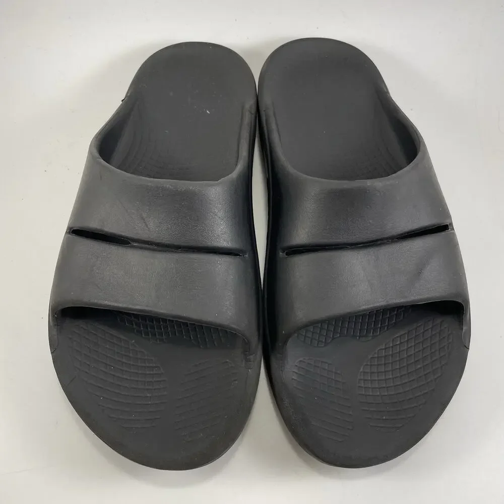 Oofos Ooahh Slide Sandals Mens Size 9 Black Comfort Recovery Shoes, Womens 11